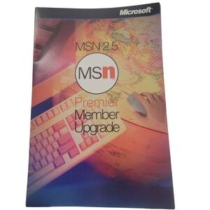 VINTAGE Microsoft MSN‎ 2.5 Premier Member Upgrade CD ROM Early Internet 1997